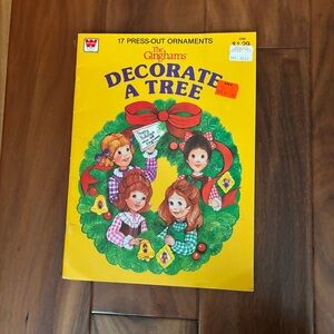 NEW/ Vintage The Ginghams Decorate A Tree Whitman 17 Press Out Ornaments 1982